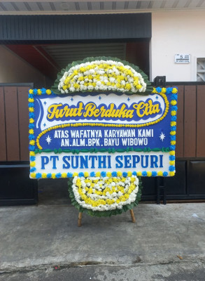 Papan Bunga Duka di Pancoran
